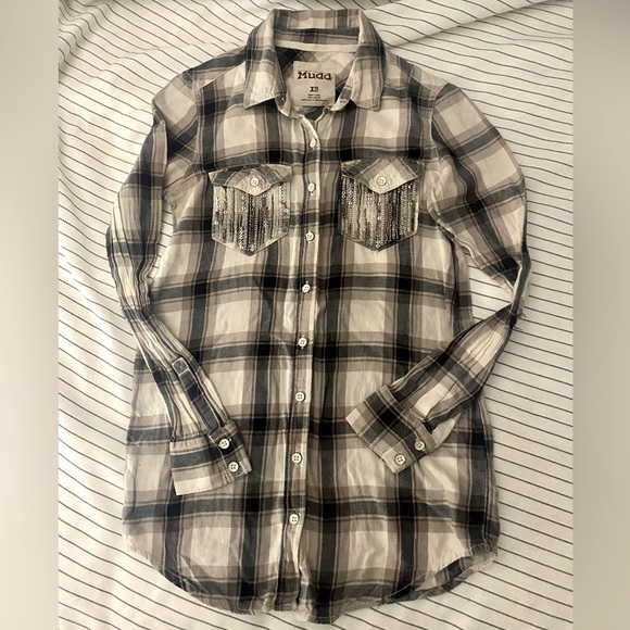 MUDD Button Down Flannel Shirt - Picture 1 of 4